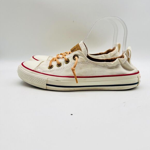 Converse All Star Shoreline Sneaker Womens 7 White Slip On Casual Chucks Shoes - Picture 5 of 10